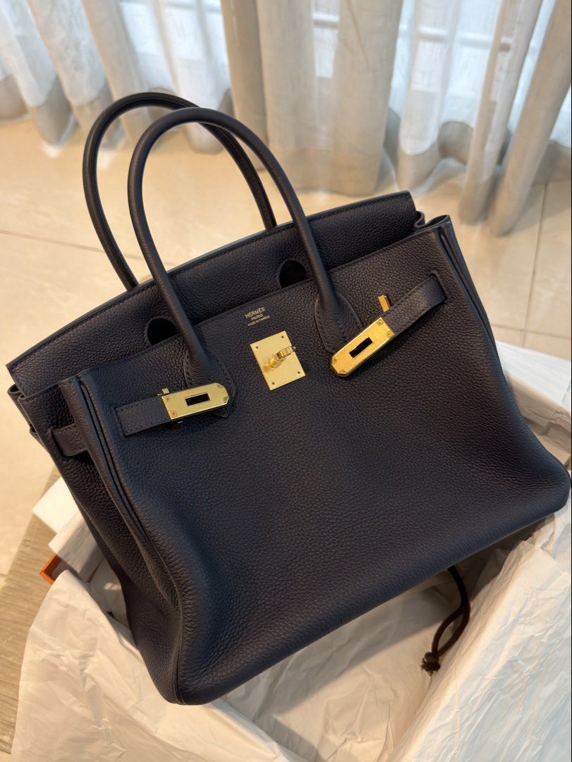 Hermès Birkin 30 Bleu Nuit (Category: Luxury Bags & Wallets) located in Taguig. Submitted by mainsourceph (Listing ID 1464357699, Image 2). Description: Hermès Birkin 30 Bleu Nuit Togo Leather Gold Hardware Nag, Dustbag and Authenticity Like New Condition.