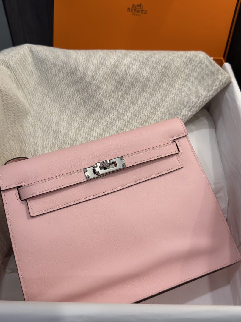 Hermès Kelly Danse Rose Sakura (Category: Luxury Bags & Wallets) located in Taguig. Submitted by mainsourceph (Listing ID 1464357563, Image 2). Description: Hermès Kelly Danse Sakura Swift Leather Palladium Hardware Bag, Box, Dustbag and Authenticity Like New Condition.