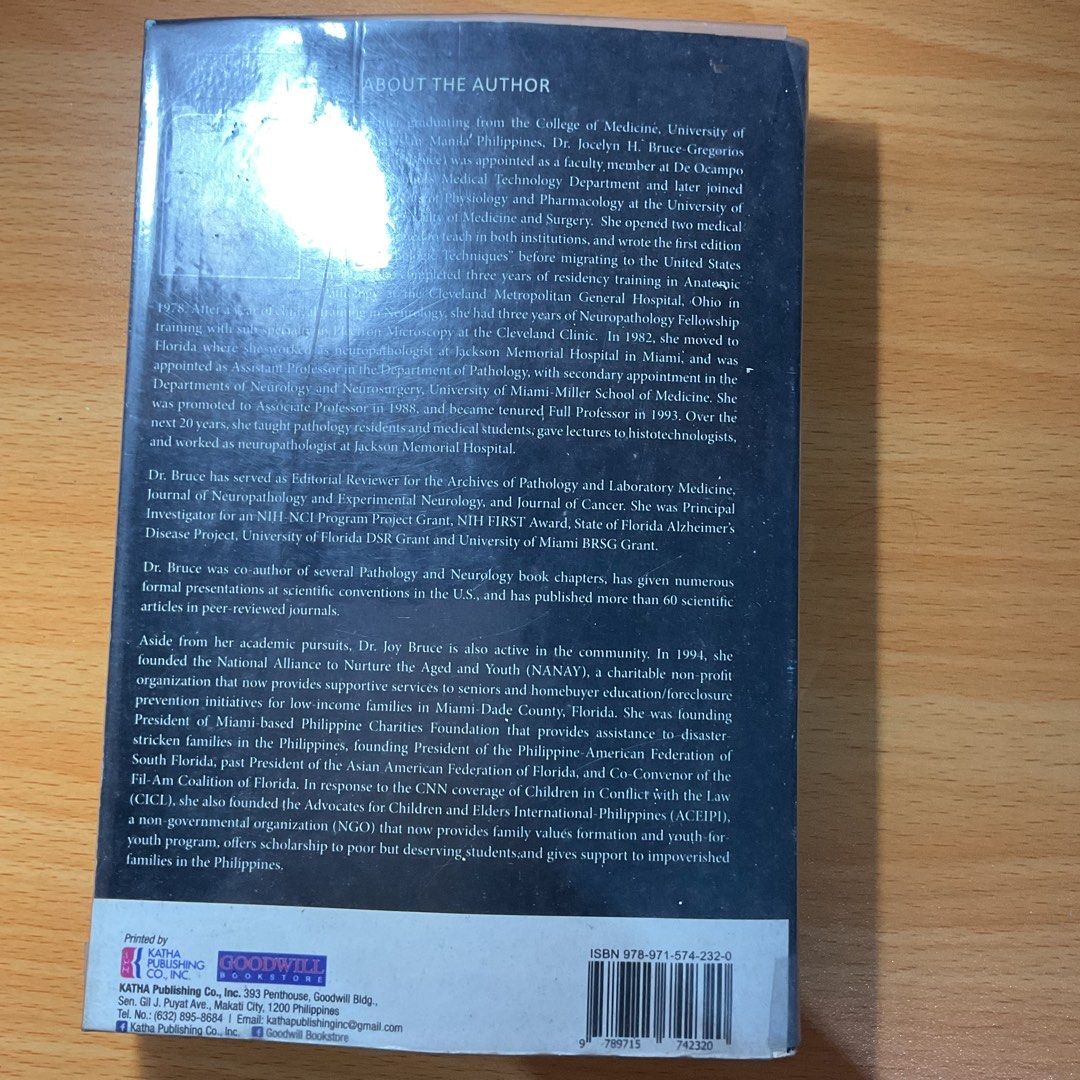 Histopathologic Techniques by Jocelyn H. Bruce-Gregarios, M.D. (Category: Textbooks) located in Marikina City. Submitted by casa_shoppe (Listing ID 1464559404, Image 2). Description: - Histopathologic Techniques textbook - Revised edition by Jocelyn H. Bruce-Gregarios, M.D. - Excellent reference for pathology and histology studies - Covers detailed techniques and methods - Ideal for students and professionals - Please check photos for a closer lo