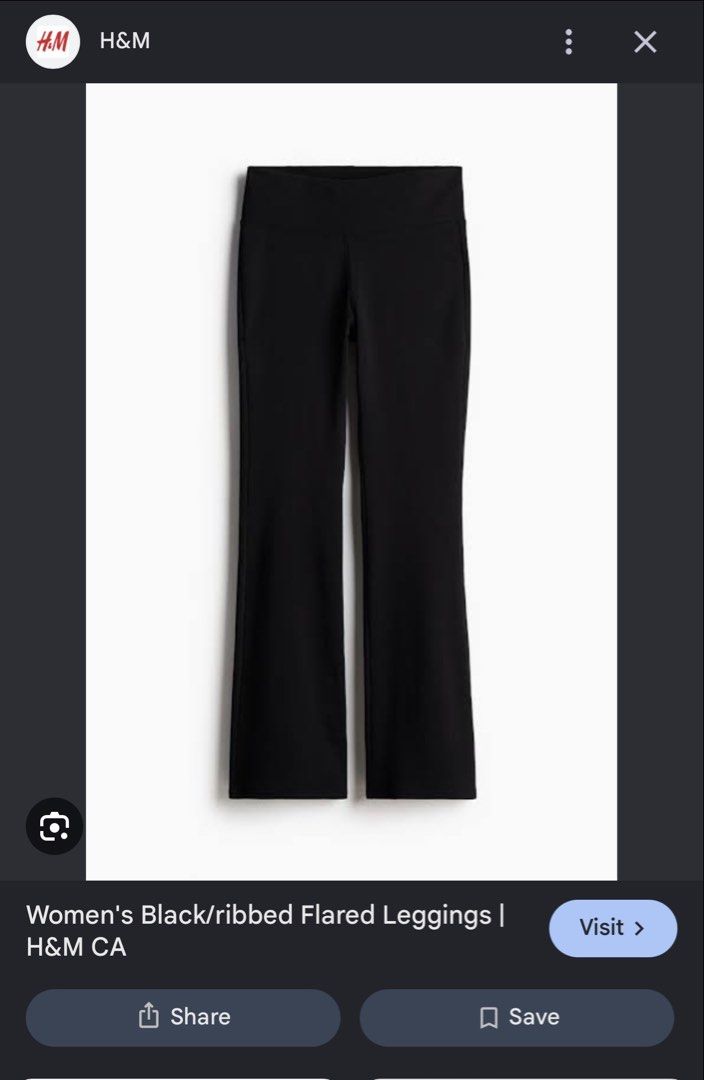 H&M Divided Black Ribbed Flared Leggings (Category: Jeans) located in Rizal. Submitted by prelovedbykash (Listing ID 1464400395, Image 1). Description: .