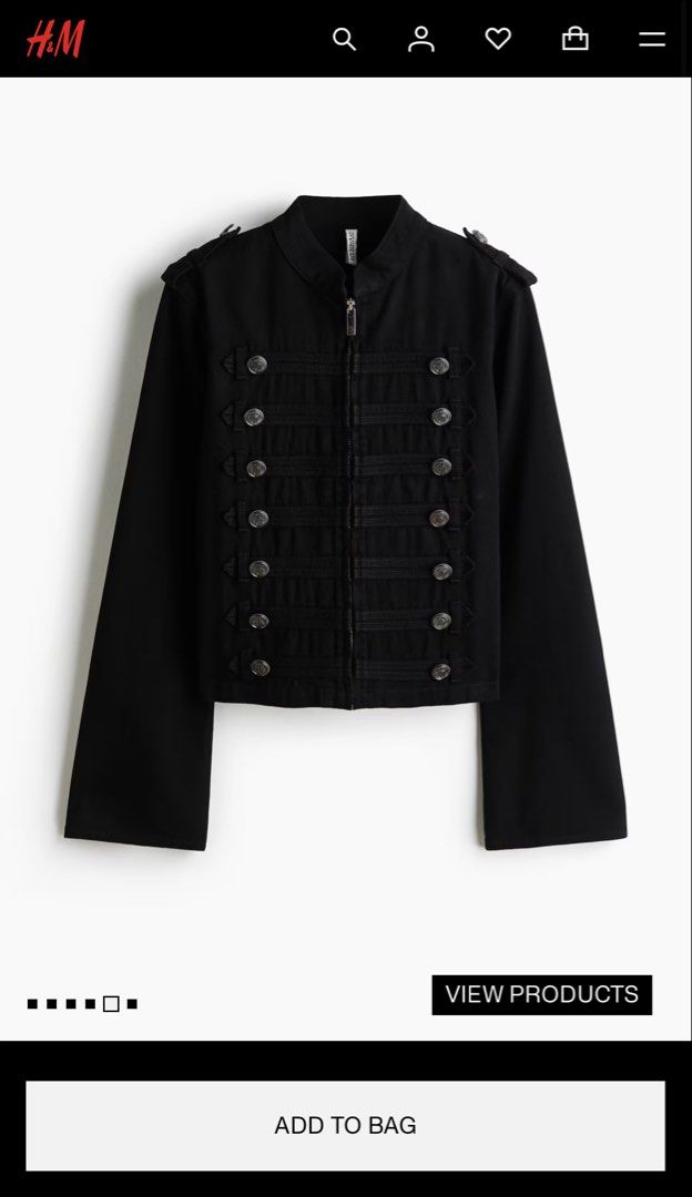 H&M Napoleon Jacket XS (Category: Coats, Jackets and Outerwear) located in Baguio. Submitted by luvforsim (Listing ID 1464409283, Image 1). Description: •og price: 2,490 php •Not yet worn •rfs: funds •Onhand / Ready to ship — check my bio first before buying thank you!^_^.