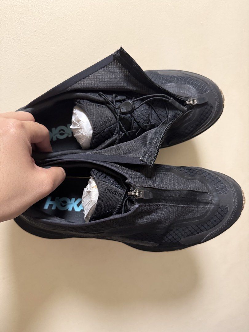 Hoka Project Transport Vibram Sole (Category: Sneakers) located in Rizal. Submitted by rarestorm.99d68b (Listing ID 1464497417, Image 2). Description: - Black Hoka Project Transport shoes - Size: 11 US Men - Closure: Zip-up with quick-lace system - Sole: Vibram for excellent grip - Includes: Original box.