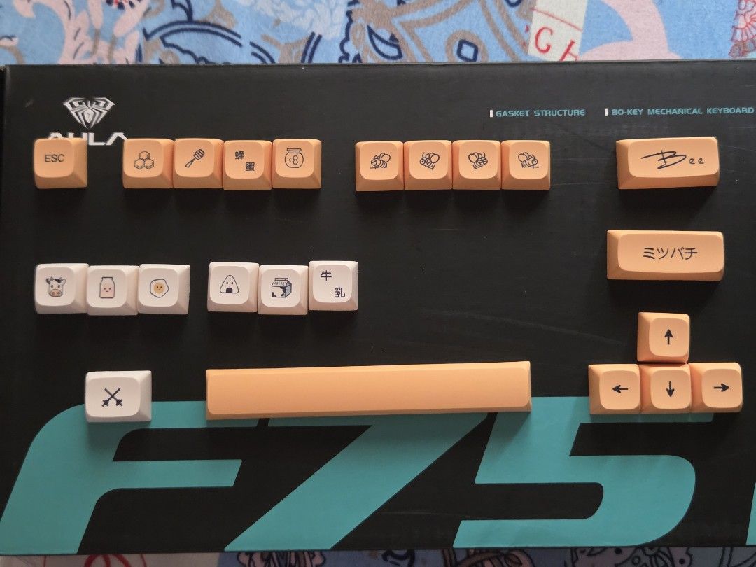 Honey Milk PBT Keycaps (Category: Computer Keyboard) located in Caloocan City. Submitted by mochiescloset (Listing ID 1464494594, Image 2). Description: 300 FIXED PRICE! 140 pcs. Honey Milk Keycaps ✅️ dye-sub PBT keycaps ✅️ XDA profile Gcash payment. Delivery shouldered by buyer..