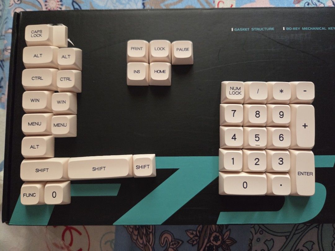 Honey Milk PBT Keycaps (Category: Computer Keyboard) located in Caloocan City. Submitted by mochiescloset (Listing ID 1464494594, Image 3). Description: 300 FIXED PRICE! 140 pcs. Honey Milk Keycaps ✅️ dye-sub PBT keycaps ✅️ XDA profile Gcash payment. Delivery shouldered by buyer..