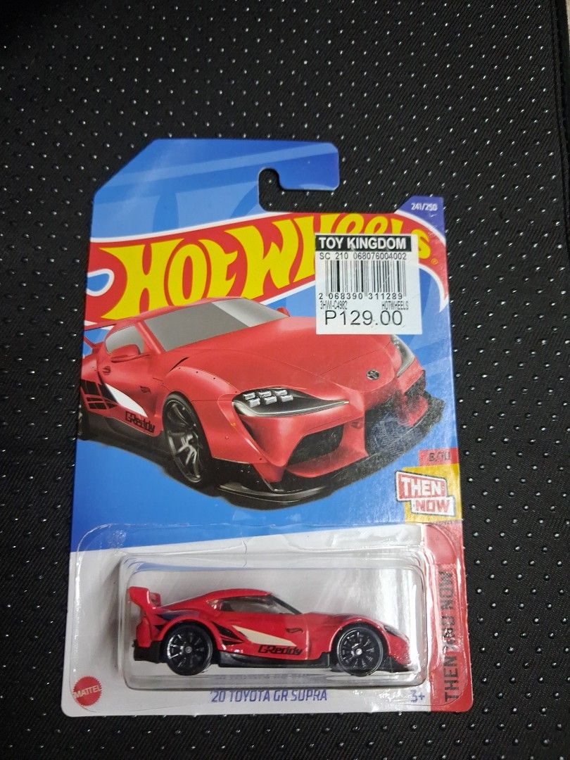 Hot Wheels 20 Toyota GR Supra (Category: Vehicle & Diecast Models) located in Quezon City. Submitted by xserena (Listing ID 1464419918, Image 1). Description: - Hot Wheels 20 Toyota GR Supra - Part of the 'Then and Now' series - Brand new, sealed in original packaging - Ideal for collectors or for play.