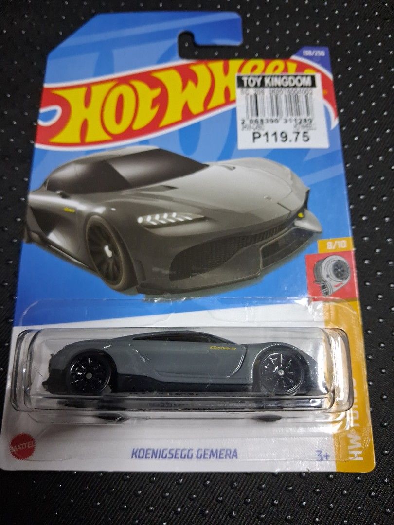 Hot Wheels Koenigsegg Gemera (Category: Vehicle & Diecast Models) located in Quezon City. Submitted by xserena (Listing ID 1464430428, Image 1). Description: - Hot Wheels Koenigsegg Gemera - Part of the HW Turbo series - Brand new, sealed in original packaging - Ideal for collectors or for playtime.