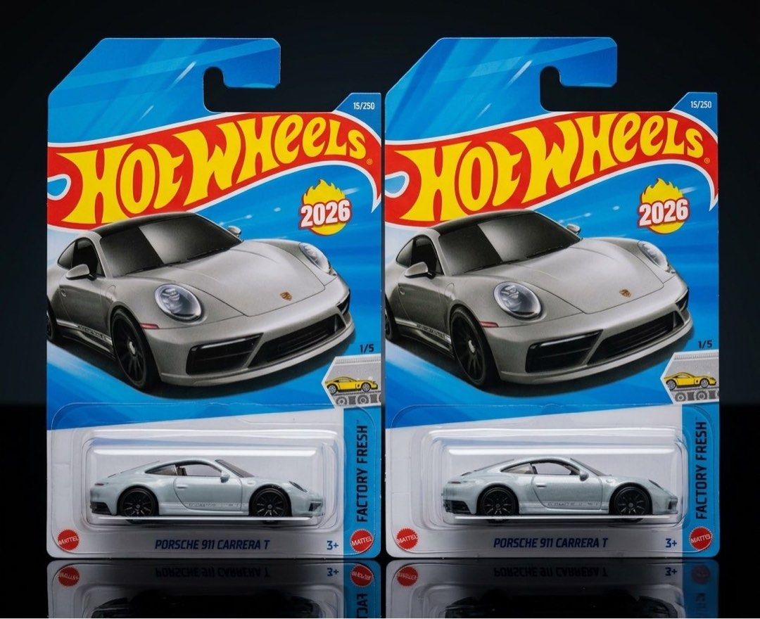 Hot Wheels! Porsche 911 Carrera T (Category: Vehicle & Diecast Models) located in Manila. Submitted by got_loots (Listing ID 1464432223, Image 1). Description: WTS❗️❗️❗️ Hot Wheels Porsche 911 Carrera T (Silver / Factory Fresh Series 1/5 - 2026 Release) ₱180 Each.