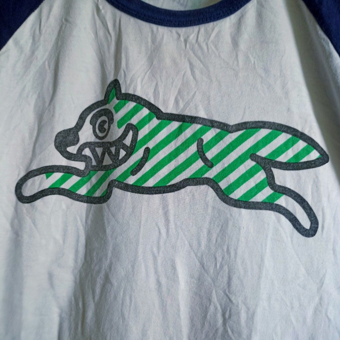 ICECREAM "Y2K LASER PRINT RAGLAN" (Category: Shirts) located in Davao. Submitted by anythin6 (Listing ID 1464369227, Image 2). Description: GREAT CONDITION DIMES: 20/28 ISSUE: 1 SMALL PINHOLE (SEE LAST PHOTO).