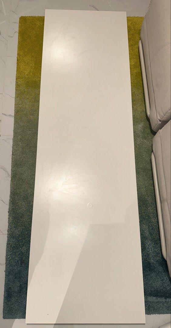 IKEA LAGKAPTEN Tabletop with OLOV Legs (Category: Tables & Sets) located in Manila. Submitted by miumusee (Listing ID 1464404724, Image 1). Description: •IKEA LAGKAPTEN Tabletop •Color: White • Dimensions: 120cm x 60cm • Includes 2 OLOV Adjustable Legs •Ideal for use as a desk or dining table •photos of the flaws are included in the listing (small chipped areas & inflamed wet spot) •RFS: want to downsize furniture •buyer will be the one to should