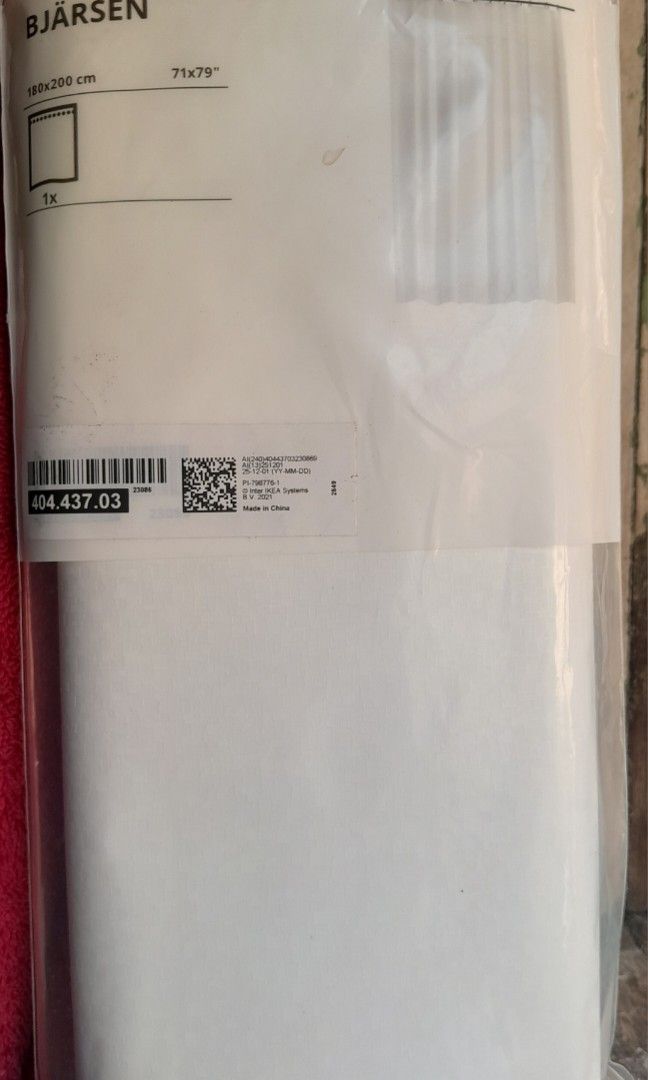 Ikea Shower Curtain (Category: Bathroom & Kitchen Fixtures) located in Makati City. Submitted by mylynmylyn (Listing ID 1464360411, Image 1). Description: sealed item area-Palanan Makati.