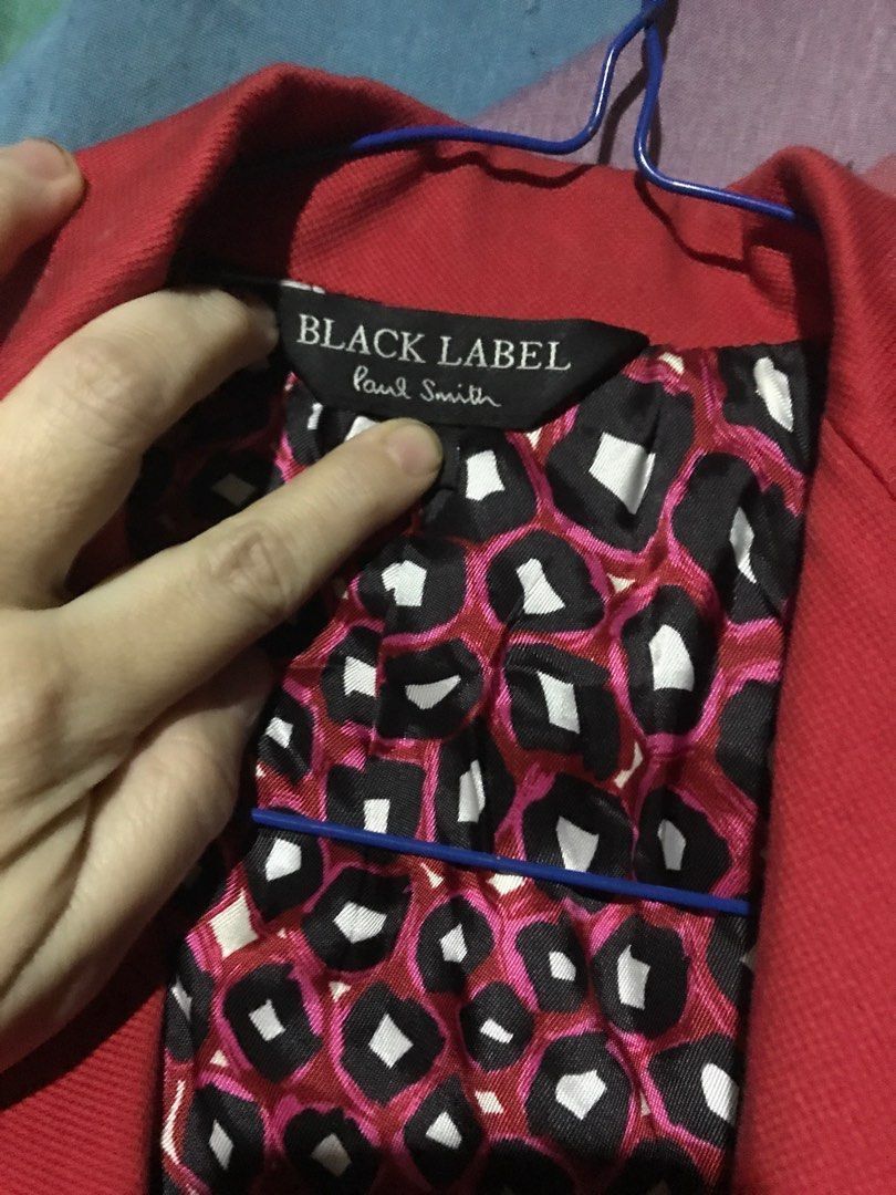 IMPORTED PAUL SMITH RED BLAZER LONDON (Category: Coats, Jackets and Outerwear) located in Marikina City. Submitted by minimalistmanila (Listing ID 1464419370, Image 3). Description: Imported Paul Smith red blazer, bought in London. Never used and just kept in storage. Just needs steaming. -Made of Italian cloth, cotton and viscose. With gorgeous satin lining -Medium, 17.5 inches chest, 29 inches length. Fits S/M. Order now! .