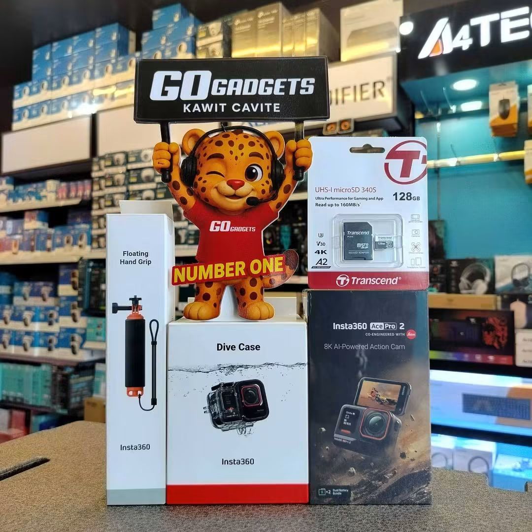 Insta360 Ace Pro 2 Action Cam Bundle with Accessories (Category: Video Cameras) located in Caloocan City. Submitted by kentsalvador31 (Listing ID 1464518985, Image 1). Description: Insta360 Ace Pro 2 Dual Battery Bundle with Diving Accessories & 128GB Memory Card TOTAL: 34,609.00 Go Gadgets - Kawit Cavite 💬 Message us now for full specs & recommendations! 📷 Perfect for: ✔ Motorcycle rides ✔ Motovlogging ✔ Travel videos ✔ Content creation ✔ Acti