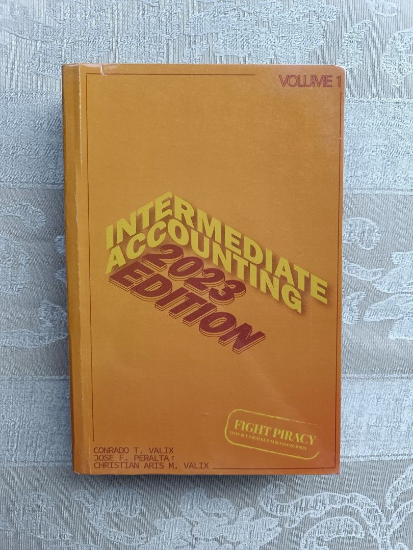 Intermediate Accounting Vol. 1 (2023 Edition) by VALIX (Category: Textbooks) located in Lopez. Submitted by c.faithfully (Listing ID 1464444256, Image 1). Description: - With plastic cover - With highlights and pencil marks ‼️NOTE: Buyer will shoulder the shipping fee.