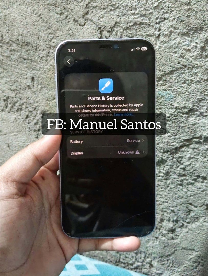 iPhone 12 128GB 76BH (Category: iPhone 12 Series) located in Sual. Submitted by kakais_bazaar (Listing ID 1464497677, Image 3). Description: ✨ 𝗙𝗢𝗥 𝗦𝗔𝗟𝗘 iPhone 12 128GB - ₱11,000 FIXED Complete: box, unit, charger, and case *** Swapping price is higher ✅ All working - truetone, face ID, wifi, bluetooth, camera ✅ Openline, no SIM restrictions ⚠️ 76% BH ⚠️ Replaced OLED screen Case marks at dents sa frame, normal sa secondhand 📍 Location: Su