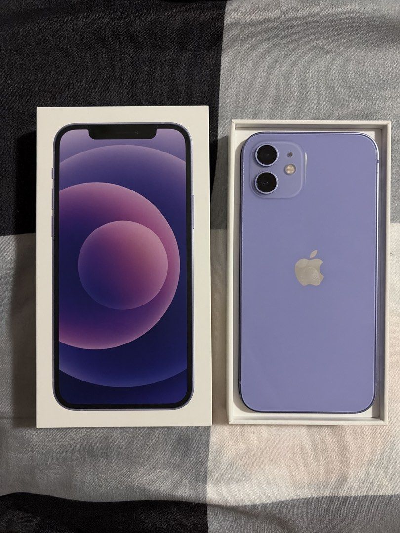 iPhone 12 128gb in PURPLE (Category: iPhone 12 Series) located in Paranaque City. Submitted by thisisbuttercup (Listing ID 1463199274, Image 1). Description: - iPhone 12 LADY USED - 128GB storage - Stunning Purple color - Dual camera system - Sleek, flat-edge design - Battery health @ 76% - With free case, tempered glass and apple lighting cable - No history of repair and no issues - No dents and scratches - Original battery - Purchased in beyond
