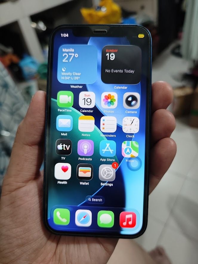 iPhone 12 Mini 128GB Factory Unlocked Blue (Category: Other Mobile & Gadget Accessories) located in Quezon City. Submitted by Mr.Skyler (Listing ID 1464566772, Image 1). Description: FOR ONLY 12K PRICE GUARANTEED NO ISSUES AT ALL FACE ID AND TRUE TONE WORKING around 98% smoothness overall STILL PRESENTABLE NEVER BEEN OPENED OR REPAIRED 84% BATTERY HEALTH STILL ORIGINAL BATTERY EXCELLENT BATTERY LIFE FACTORY UNLOCKED OPENLINE TO ALL NETWORKS LATES