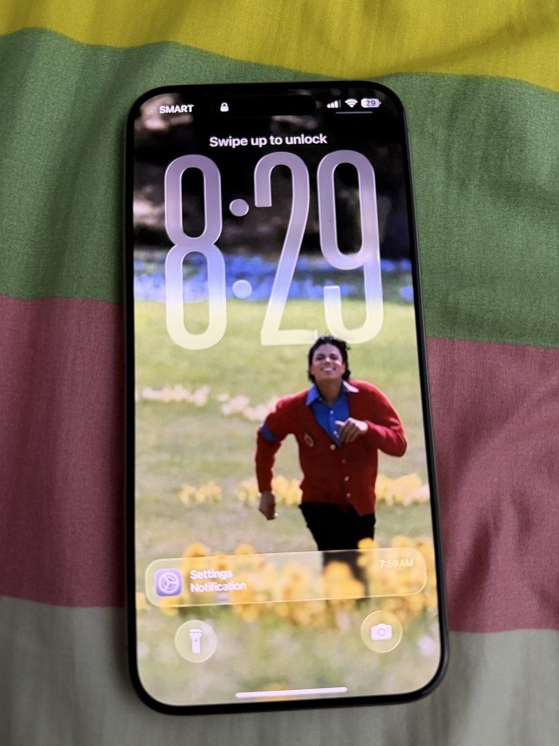 iPhone 15 Pro Max 256gb (Category: iPhone 15 Series) located in San Juan City. Submitted by seandomingoo (Listing ID 1464388989, Image 2). Description: iPhone 15 Pro max 256gb Local Variant Smart Locked 82% Batt health Smooth performance Few hair scratches on screen Face ID and Truetone working With original box.