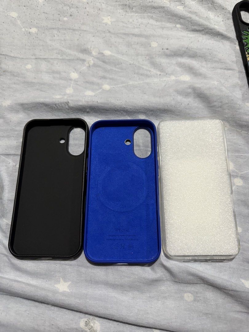 iPhone 16 Cases (Category: Cases & Sleeves) located in Manila. Submitted by ma_mm (Listing ID 1464527627, Image 2). Description: iPhone 16 Cases 3 FOR 350 ONLY ORIG YUNG SILICONE CASE NA BLUE, FROM POWER MAC NABILI.