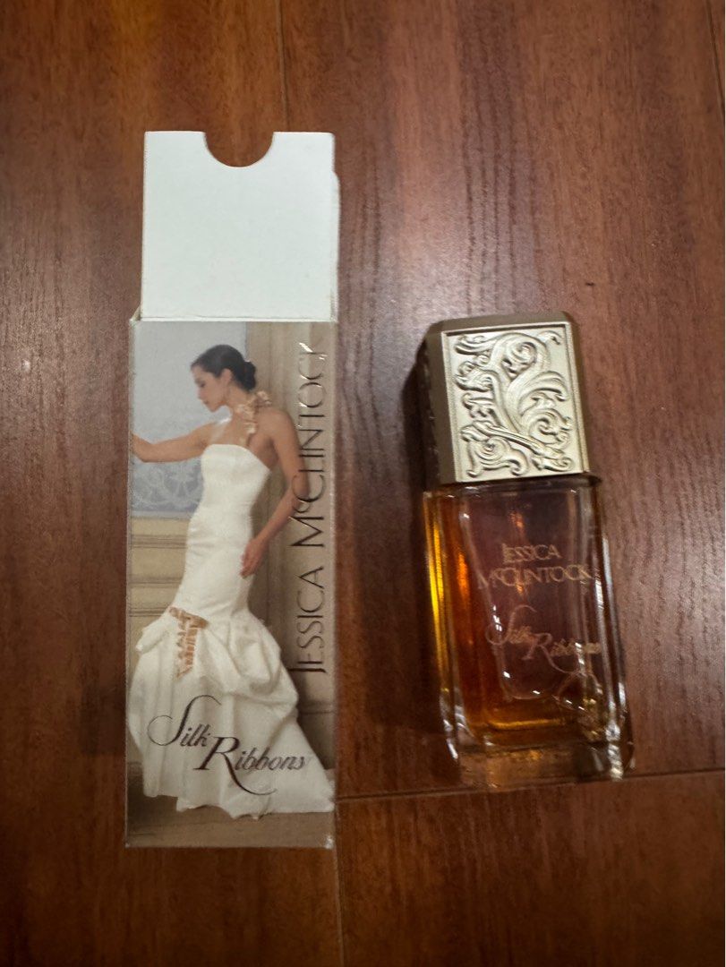 Jessica McClintock Silk Ribbons Eau de Parfum (Category: Fragrance & Deodorants) located in Makati City. Submitted by brandeditems4sale (Listing ID 1464451111, Image 1). Description: - Jessica McClintock Silk Ribbons Eau de Parfum - Fragrance Notes: Raspberry Nectar, Lily of the Valley, Warm Vanilla - Includes original box; opened.