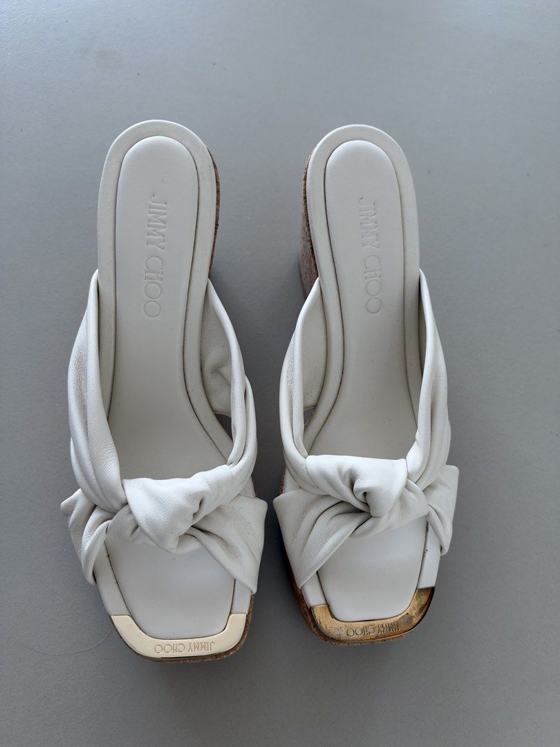 JIMMY CHOO Avenue Wedge (Category: Sneakers & Footwear) located in Quezon City. Submitted by wasmynnowurs (Listing ID 1464482018, Image 3). Description: Arriving in November. There is some discoloration on the metal of the left pair, but it’s barely noticeable and depending on the angle, hardly visible. The price reflects this. I won’t respond to silly offers. Thanks! More details: https://www.mytheresa.com/me/en/women/jimmy-choo-avenue-leather-w
