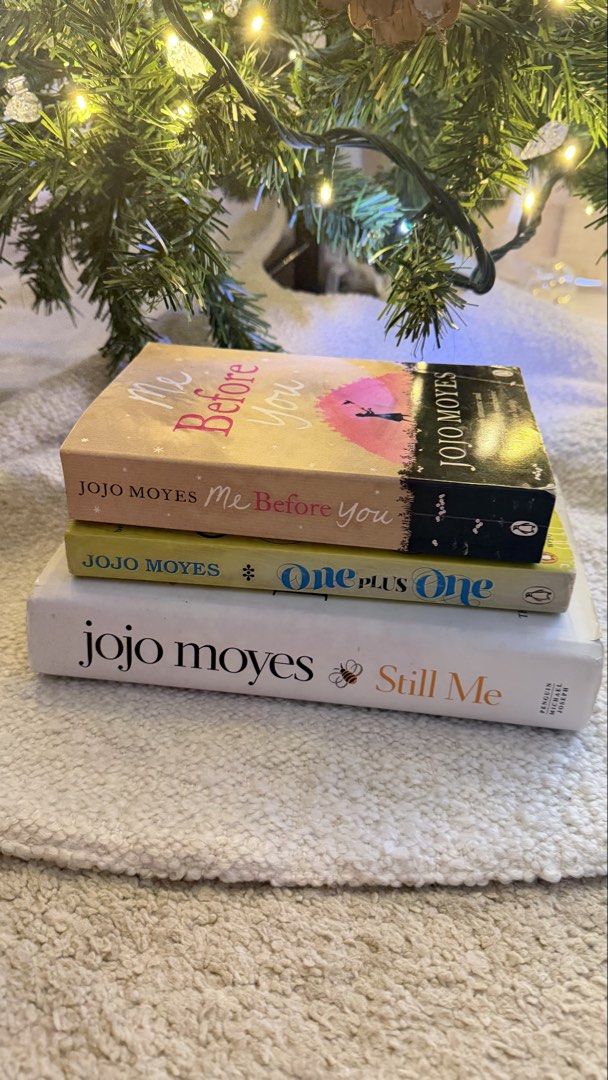 Jojo Moyes Book Bundle: Me Before You, One Plus One, Still Me (Category: Storybooks) located in Manila. Submitted by pinklilo (Listing ID 1464446119, Image 1). Description: - Bundle of 3 Jojo Moyes novels - Includes: 'Me Before You', 'One Plus One', 'Still Me' - Genre: Romance, Drama - Condition: Paperback (Me Before You, One Plus One), Hardcover (Still Me) - Notes: Light wear on covers, pages are clean - Perfect for cozy reading.