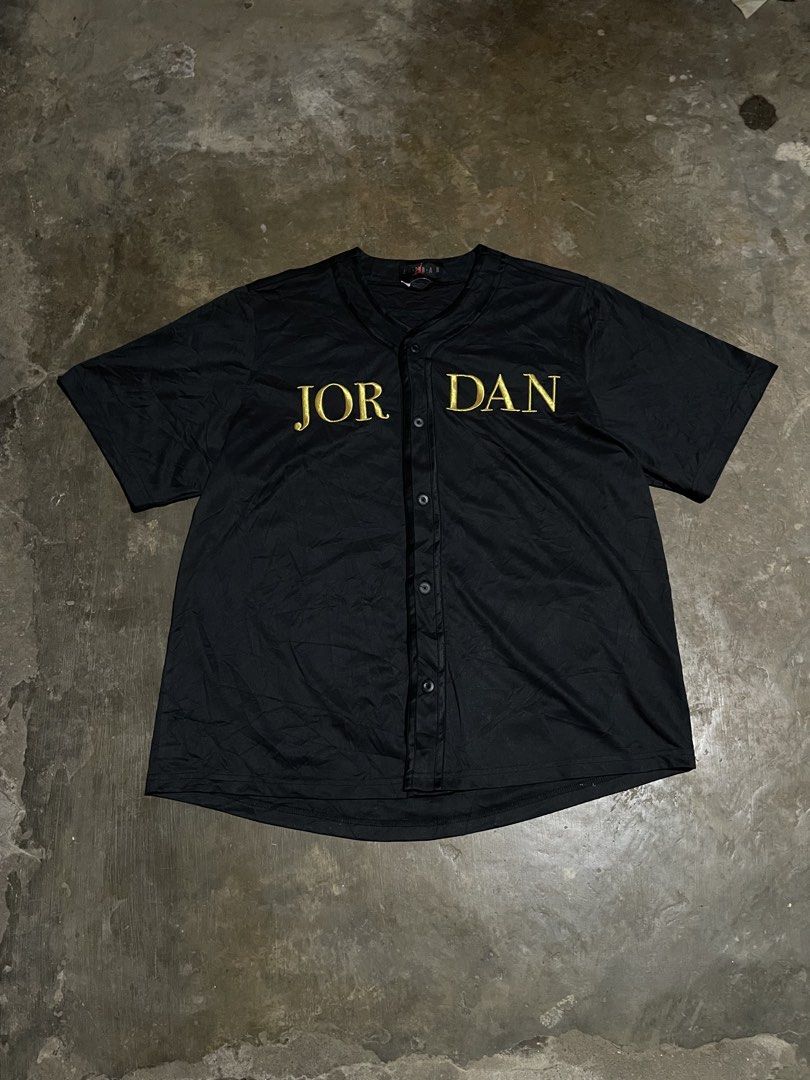 JORDAN Jersey Gold Embroidered (Category: Activewear) located in Santa Cruz. Submitted by _darskieeezz (Listing ID 1464518370, Image 1). Description: Actual Dimes 24.5 by 30 Large to XL Looks Brand New Heavy Cotton .