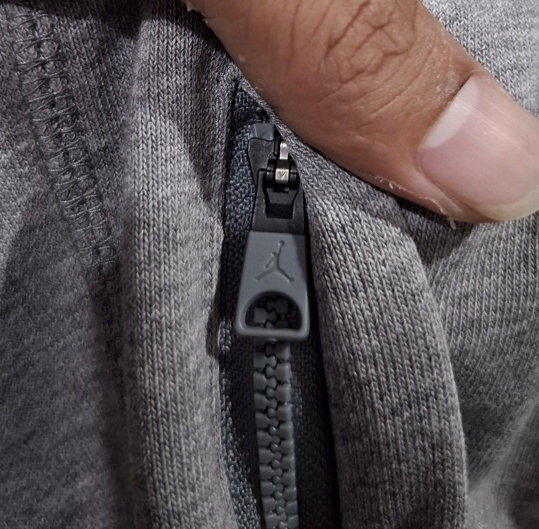 Jordan Sweatpants Grey Joggers Size M (Category: Joggers) located in Sorsogon. Submitted by johnmichae69459 (Listing ID 1464499641, Image 3). Description: - Grey Jordan sweatpants - Jogger style with elastic waistband and drawstring - 30 to 34 waistline - 38 lenght - Iconic Jumpman logo on left leg - Zippered pockets for secure storage - Comfortable cotton blend fabric - Perfect for everyday wear.