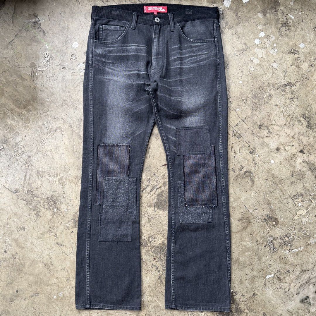 Junya Watanabe - Levis - 2013 Patchwork Bootcut Jeans (Category: Jeans) located in Cavite. Submitted by 4118.ph (Listing ID 1464383489, Image 1). Description: XS on tag fits 31-32 Excellent condition Waist 16” Length 38.5” Inseam 28.5” Leg opening 8”.