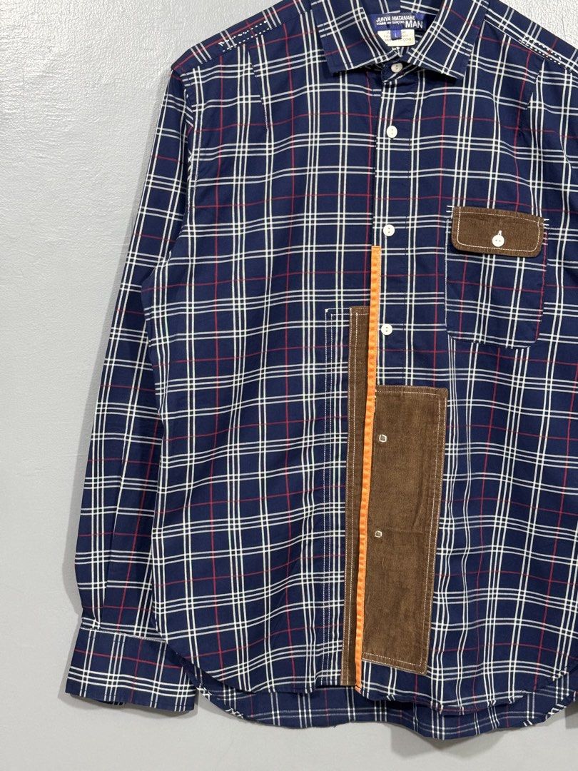Junya Watanabe Man - Patchwork Long Sleeve Shirt (Category: Tshirts & Polo Shirts ) located in Manila. Submitted by sophisticatedgoons (Listing ID 1464371504, Image 3). Description: Junya Watanabe Man Patchwork Long Sleeve Shirt AD2008 Tagged size: L In great condition No issue to report With extra 1 button in care tags Measurements (inches): Chest - 21" Length - 28" - 30" (Back & Front) Shoulder - 17" Sleeves - 26" See details in the picture to 