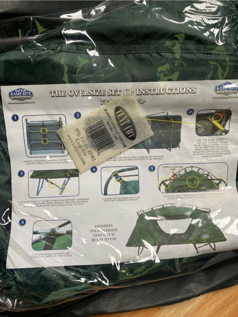 KAMP RITE tent (Category: Hiking & Camping) located in Angeles City. Submitted by sej_yuen (Listing ID 1464521310, Image 2). Description: No Issue Nego for sure buyer Features: Heavy duty 190T Nylon No-See-Um Mesh on all windows and doors Elevated cot base for off-the-ground comfort Heavy duty, powder-coated aluminum steel frame Easy use, corrosion-resistant zippers Great for car camping multi use Superior quality clips and buckles Interior stora