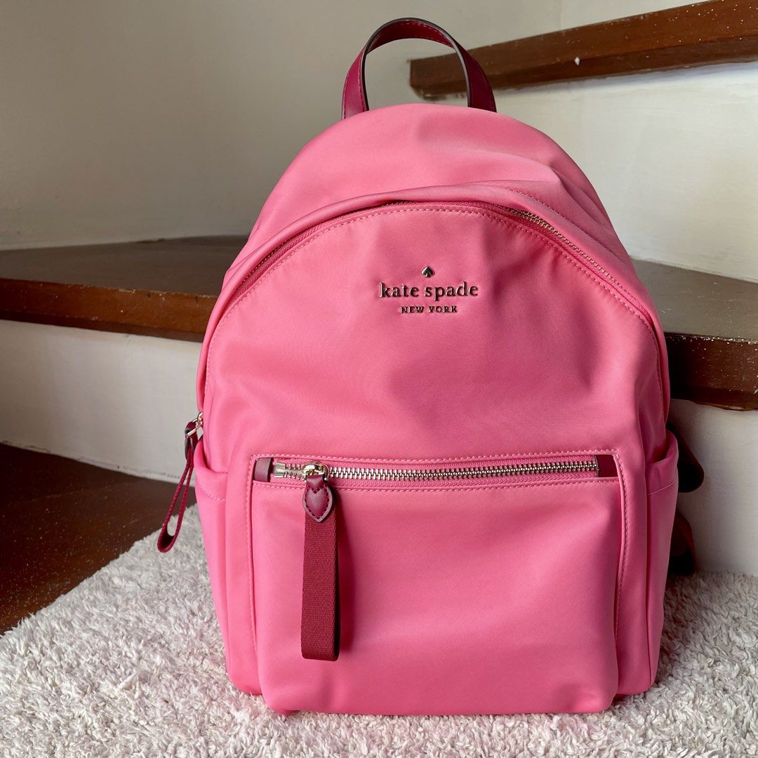 Katespade Chelsea Backpack (Category: Backpacks) located in Subic. Submitted by javsprelovedstuffs (Listing ID 1464390440, Image 1). Description: Bnew w/ tag Authentic 💯 % Medium size #michaelkors #katespade #coach #karllagerfeld #toryburch #chanel #ysl #louisvuitton #longchamp #balenciaga.