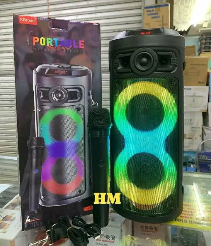 KBroad Portable Wireless Speaker with Microphone (Category: Soundbars, Speakers & Amplifiers) located in Manila. Submitted by wisecat_f7c143 (Listing ID 1464361754, Image 1). Description: BRAND NEW!!! KBroad Portable Wireless Speaker with Microphone *magand sng sounds* pm me cod tru lalamove.