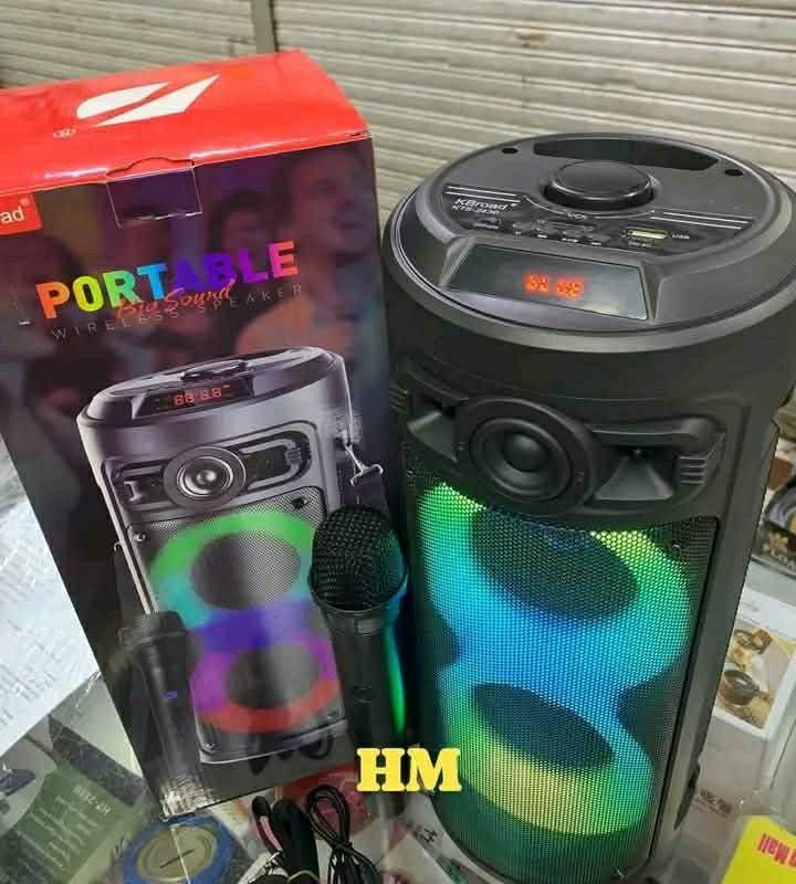KBroad Portable Wireless Speaker with Microphone (Category: Soundbars, Speakers & Amplifiers) located in Manila. Submitted by wisecat_f7c143 (Listing ID 1464361754, Image 2). Description: BRAND NEW!!! KBroad Portable Wireless Speaker with Microphone *magand sng sounds* pm me cod tru lalamove.