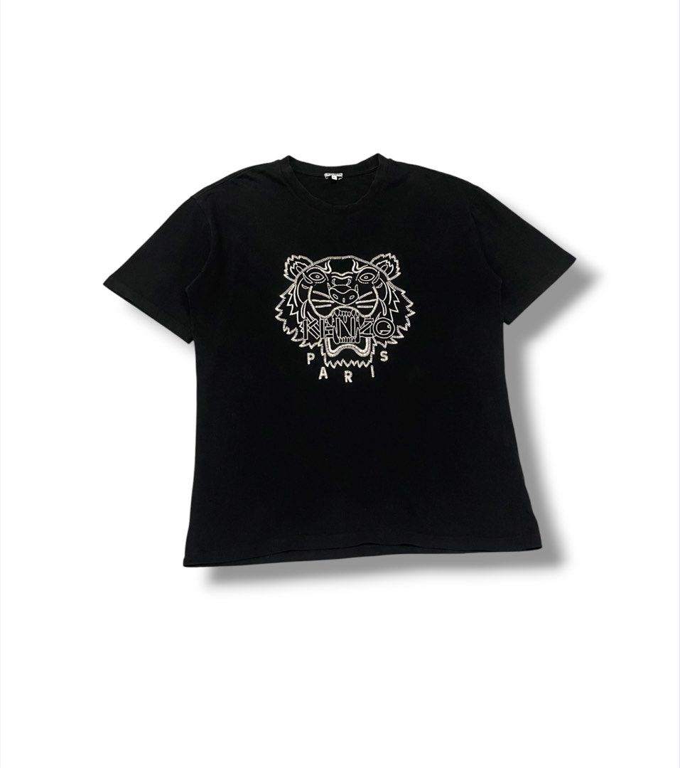 Kenzo Embroidered Tee (Category: Luxury Apparel) located in Bulacan. Submitted by sanjisthrift (Listing ID 1464397840, Image 1). Description: Size XL Width 23 Length 29.5 Very Good Condition 9/10 Slightly fade.