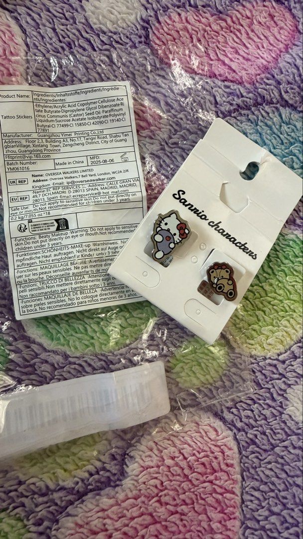 Kids earrings -authentic from japan (Category: Babies & Kids Fashion) located in Pasig City. Submitted by tuttobox (Listing ID 1464535603, Image 2). Description: Very unique earrings design of sanrio. Especially for kids bought feom Japan .