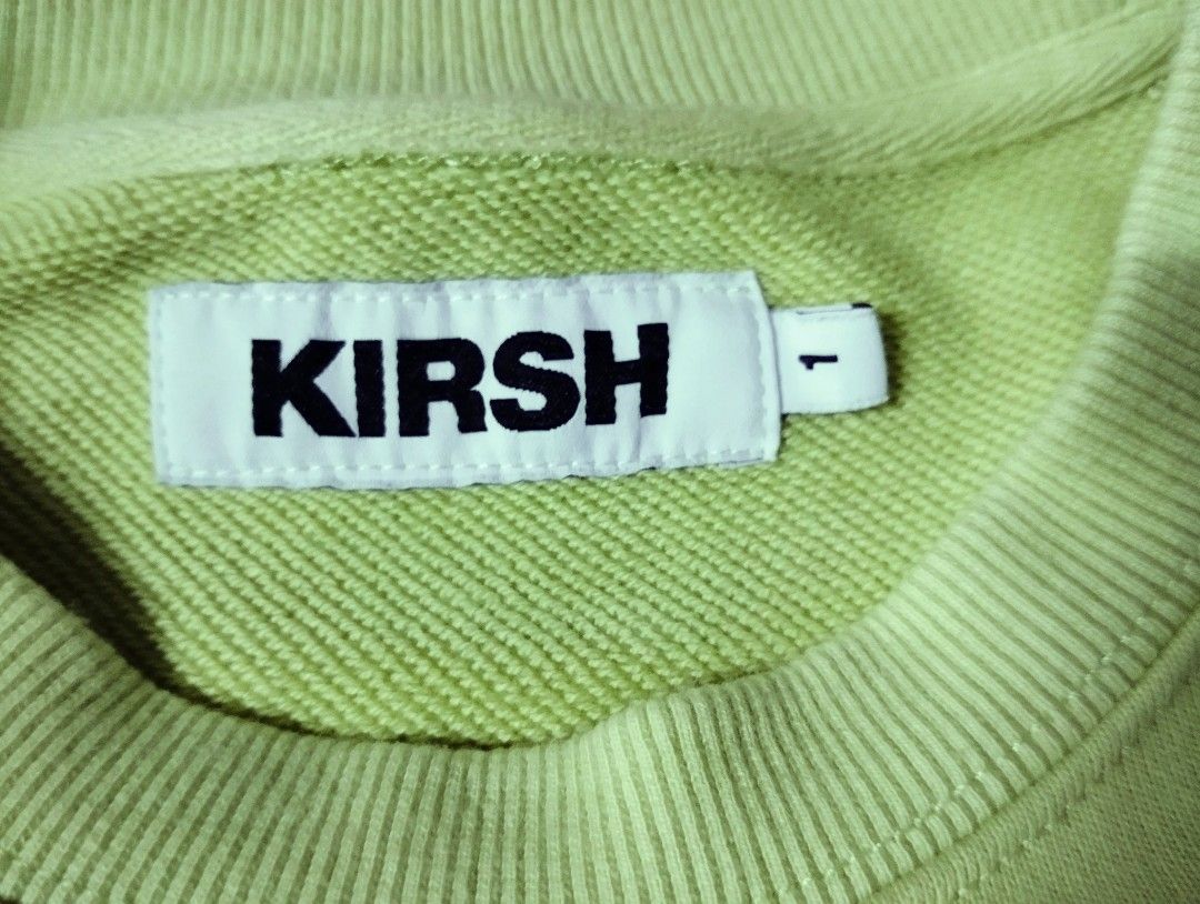 Kirsh Middle Cherry Flower Light Green Pullover Sweatshirt (Category: Coats, Jackets and Outerwear) located in Quezon City. Submitted by thegentlethrifter_1.0 (Listing ID 1464420072, Image 3). Description: Color Rate: 9.6/10 (Good Condition) Size on Tag: 1 (Womens) Fit to: S to M (Womens) Boxy Type Price: Php 300 + Shipping Dimes: 24 inches (Length) 23.5 inches (Width) Issue: Dot Stains / Needs Hand Wash (Check the last picture) Note: More verifi