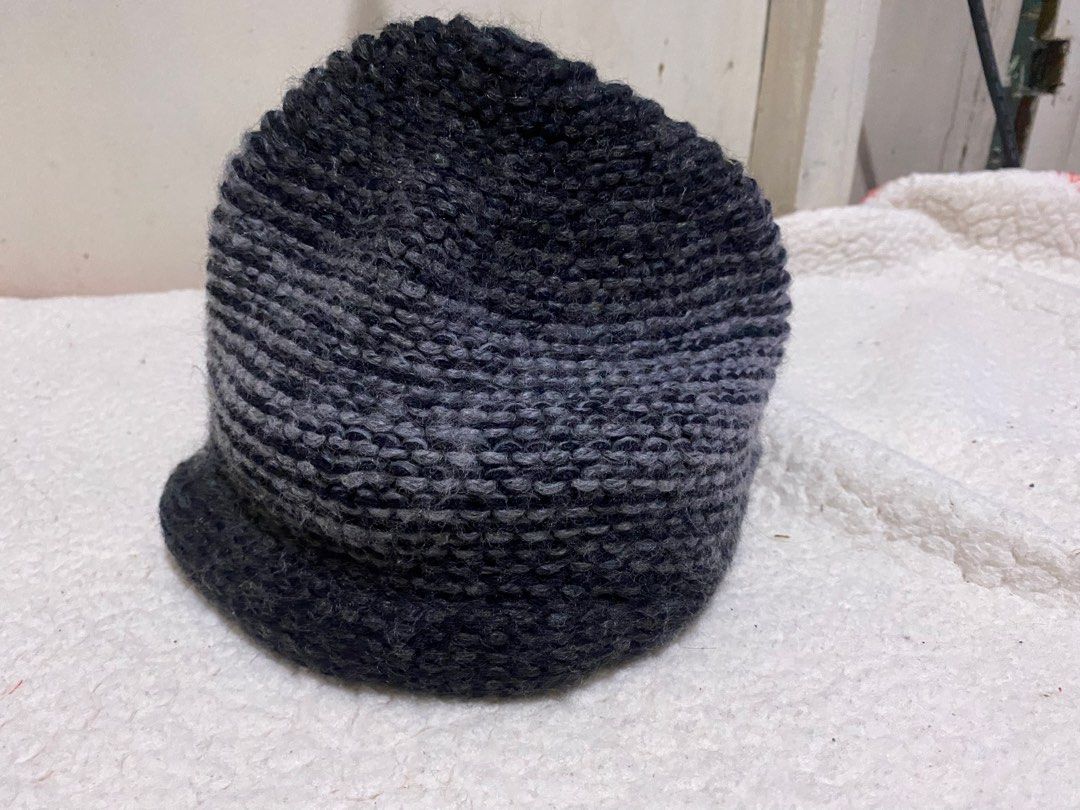 Knit Beanie Hat with Brim - Grey/Black (Category: Hats & Beanies) located in Manila. Submitted by resi.diaz (Listing ID 1464490591, Image 2). Description: - Cool knit beanie with a brim - Gradient grey and black color - Looks warm and cozy - Great for cooler weather - Simple and stylish design - Fits most adults - Good for casual wear.