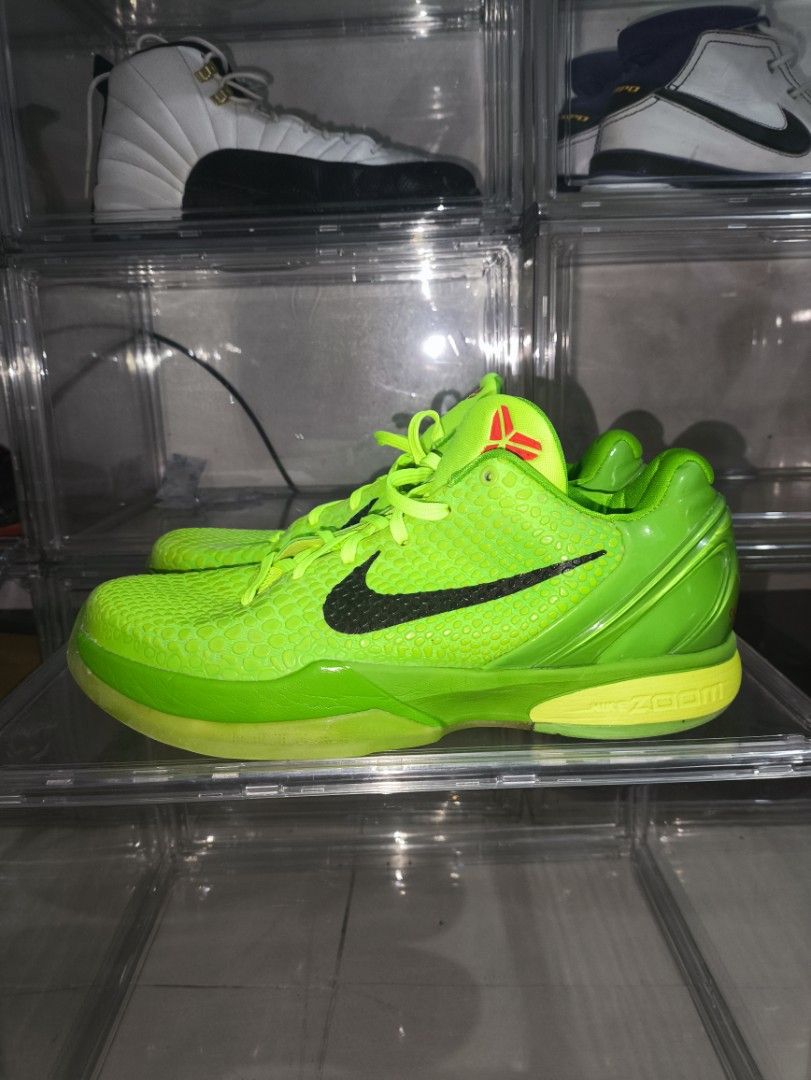 Kobe 6 Protro "Grinch" 2020 Model Top Grade WKB (Category: Casual Shoes) located in Manila. Submitted by miguel_el (Listing ID 1464490738, Image 1). Description: Size 9.5 Us 2020 Model No issue (Sole rep, etc.) Used for collection only Angono Rizal location.