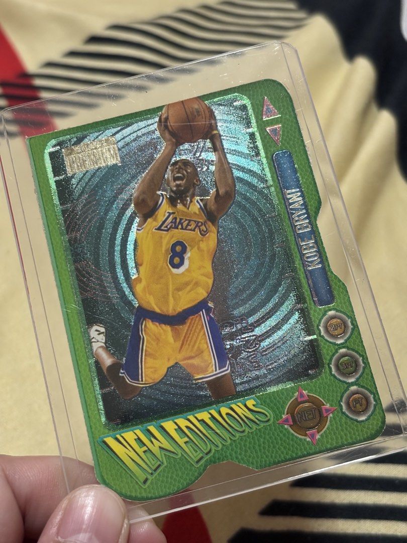 Kobe Bryant #3 (Category: Raw Singles) located in Rizal. Submitted by mzreas (Listing ID 1464366395, Image 2). Description: 1996-97 SkyBox Premium New Editions Kobe Bryant Rookie Card (#3) Card Details Player: Kobe Bryant (Los Angeles Lakers, #8) Set: 1996-97 SkyBox Premium Insert/Subset: New Editions (Die-Cut) Card Number: #3.