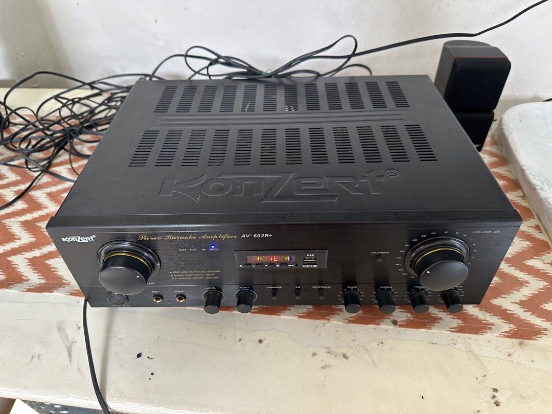 Konzert Stereo Karaoke Amplifier AV-602R+ with Bluetooth (Category: Soundbars, Speakers & Amplifiers) located in Cainta. Submitted by dasarocha (Listing ID 1464421161, Image 3). Description: Konzert Stereo Karaoke Amplifier AV-602R+ with Bluetooth Location: Cainta, Rizal.