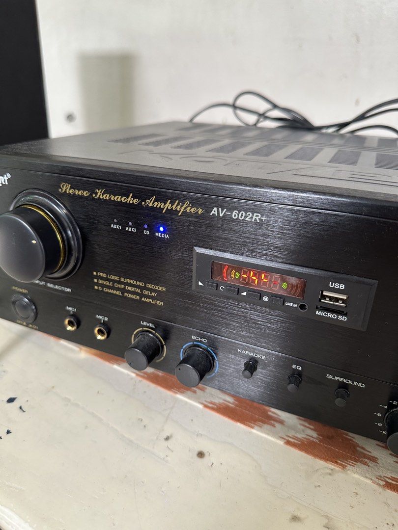 Konzert Stereo Karaoke Amplifier AV-602R+ with Bluetooth (Category: Soundbars, Speakers & Amplifiers) located in Cainta. Submitted by dasarocha (Listing ID 1464421161, Image 2). Description: Konzert Stereo Karaoke Amplifier AV-602R+ with Bluetooth Location: Cainta, Rizal.