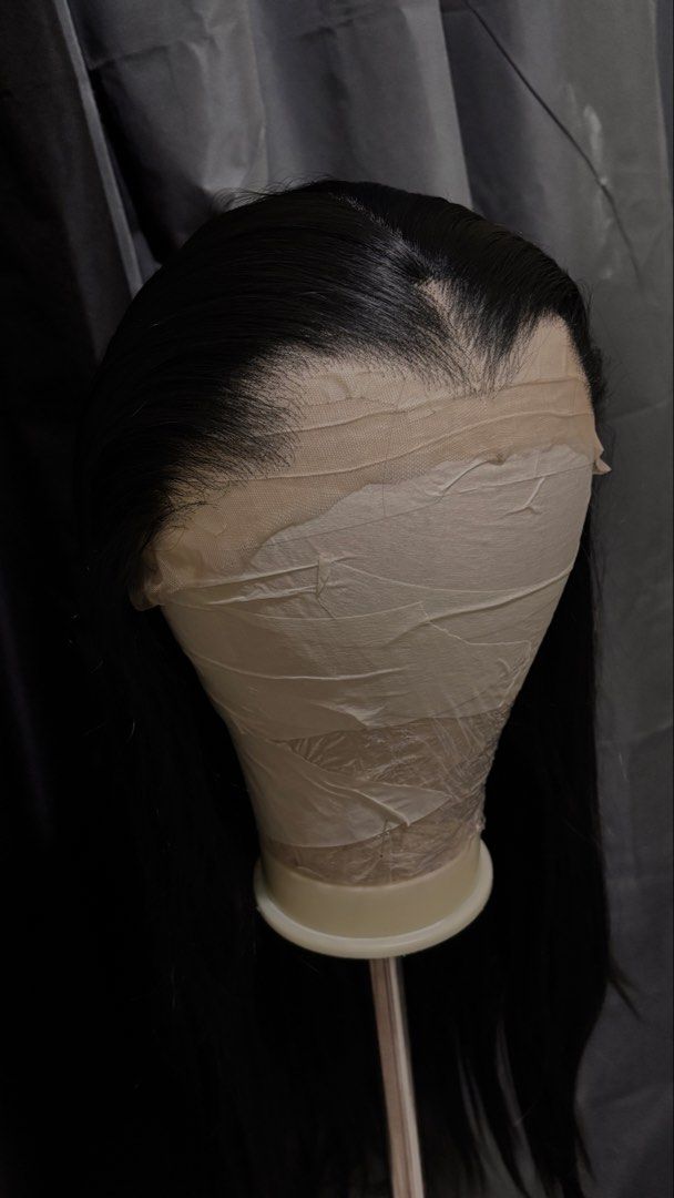 Black Lace front Wig [customized hairline] (Category: Activewear) located in Manila. Submitted by wigsbyverjean (Listing ID 1464458569, Image 2). Description: Customize hairline 13*4 lace Black 24 inches long 180% density FREE SHIPPING MOP: gcash or gotyme .