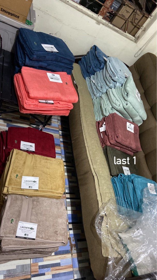 LACOSTE BATH TOWELS (Category: Towels, Napkins & Holders) located in Manila. Submitted by clevertiger.15429d (Listing ID 1464508496, Image 2). Description: .