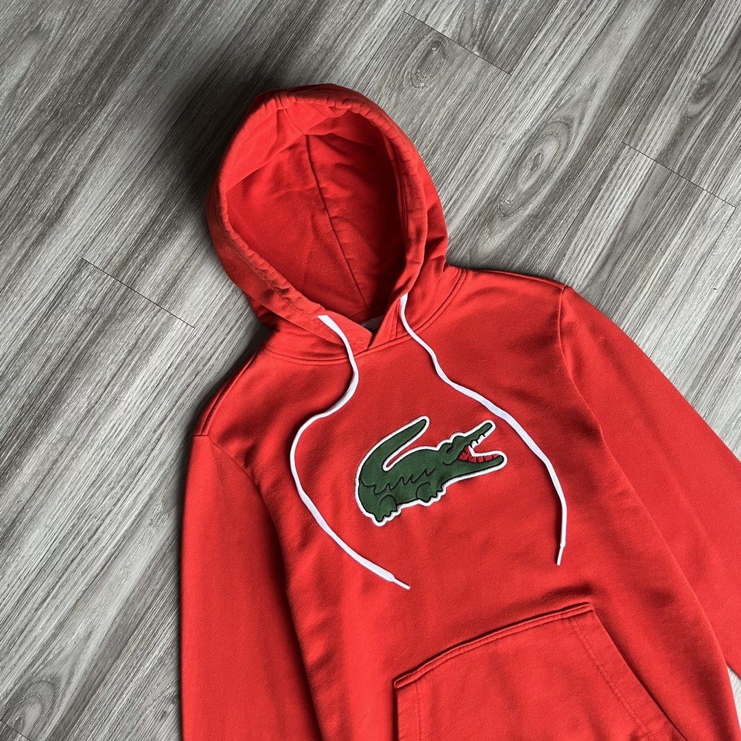 Lacoste Big Logo Hoodie Jacket (Category: Hoodies) located in Cebu City. Submitted by specializedgoodsitem_ (Listing ID 1464470544, Image 3). Description: excellent to new condition slightly needs wash ( naka display sa store ) details posted color may vary due to light 21’ width 28’ length .