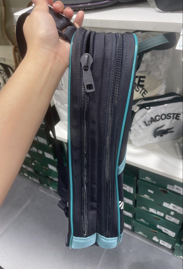 Lacoste Pickleball Bag (Category: Sling Bags) located in Valenzuela. Submitted by leyaconopio (Listing ID 1464489836, Image 3). Description: Lacoste Brewen Racket Bag & Strap 💯% authentic with paperbag Can fit 2-4 paddles Loc: Valenzuela City Meet up and shipping available 📦 Onhand ready to ship anytime ₱6500 only!!!.