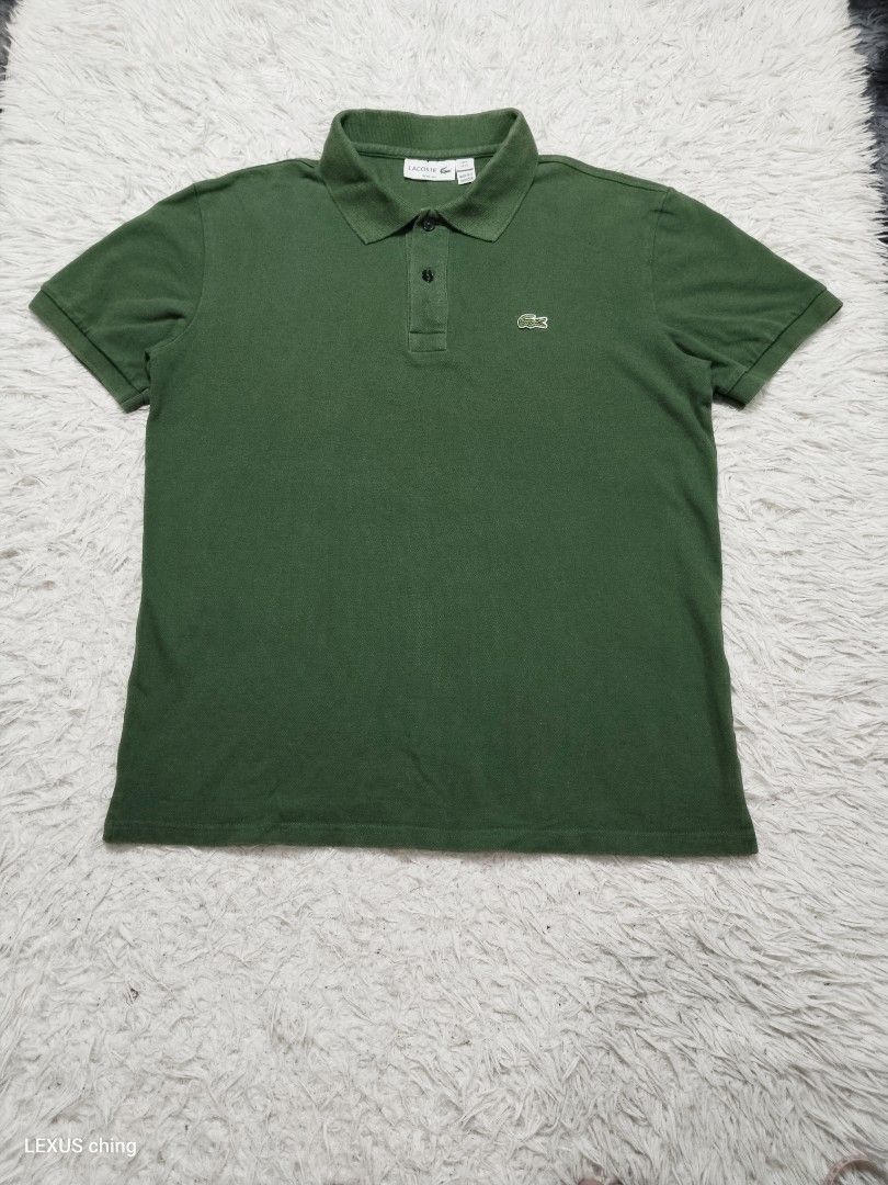 Lacoste polo shirt moss green (Category: Formal Shirts) located in Manila. Submitted by lexusthrift1995 (Listing ID 1464358820, Image 3). Description: Size- FR 6 US XL on tag but fit to L Dimension- 21x26 Color rate- 7.5/10 Condition-8.5/10 issue- all shirt ar faded good condition ‼️300.pesos plus shipping fee 💸MODE OF PAYMENT- GCASH payment first 🚛MODE OF DELIVERY- J&T or LALAMOVE 📍LOCATION- NORTH CALOOCAN CAMARIN BRGY.177 1705 SUNFLOWER STRE