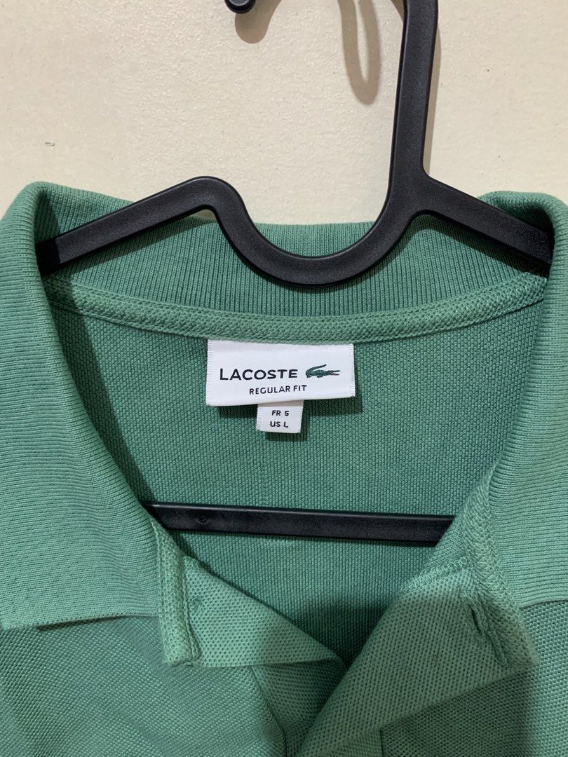 Lacoste Regular Fit Polo Shirt Green (Category: Tshirts & Polo Shirts ) located in Baguio. Submitted by add1ctedtosh0pping (Listing ID 1464426746, Image 2). Description: RFS: di kasya sa pagbibigyan Never used No tag, no plastic na.