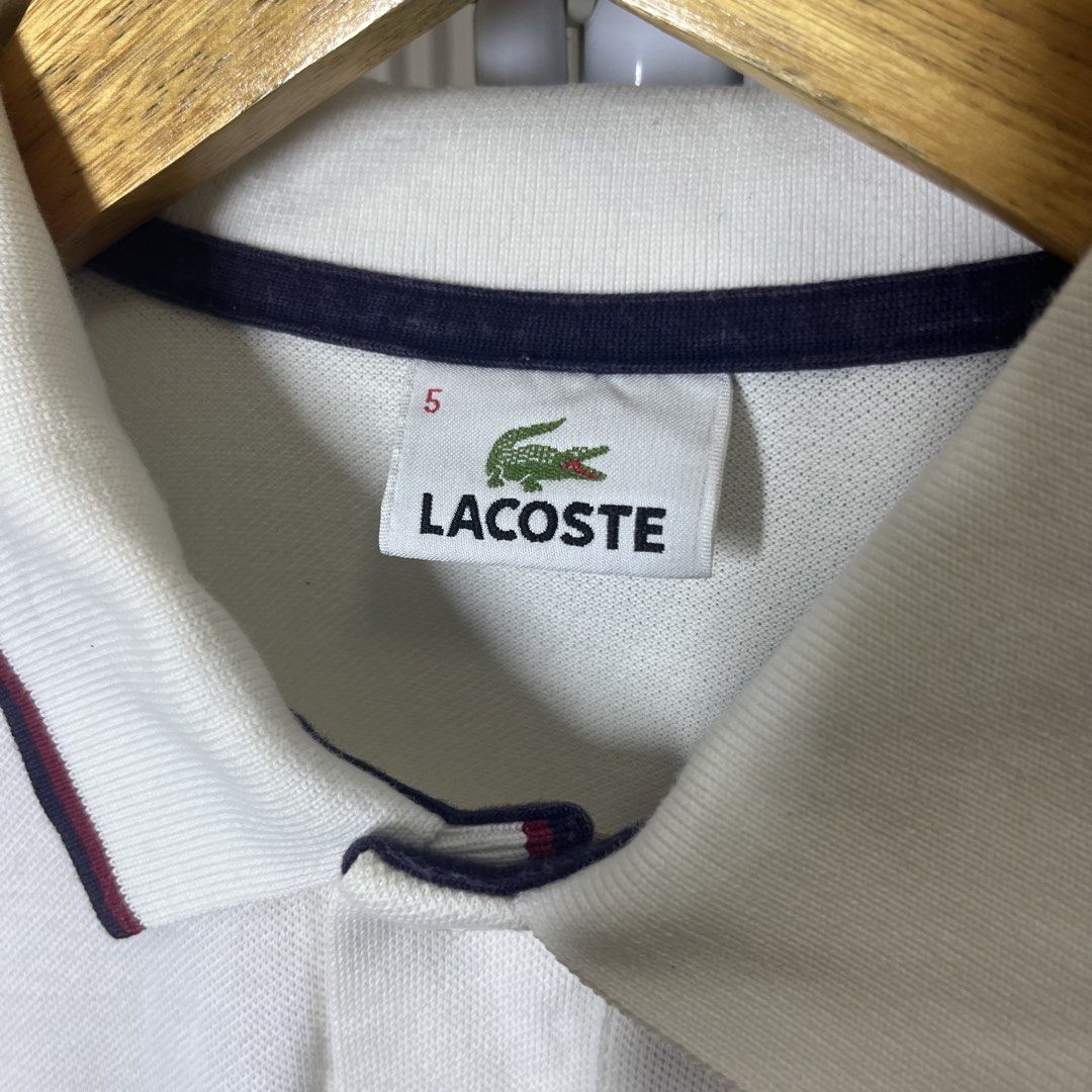 Lacoste Twin Tip Poloshirt (Category: Tshirts & Polo Shirts ) located in Bacolod City. Submitted by rndm.wears (Listing ID 1464502419, Image 3). Description: Lacoste Twin Tipped Poloshirt Size 5 / 27.5L 21W No issues.