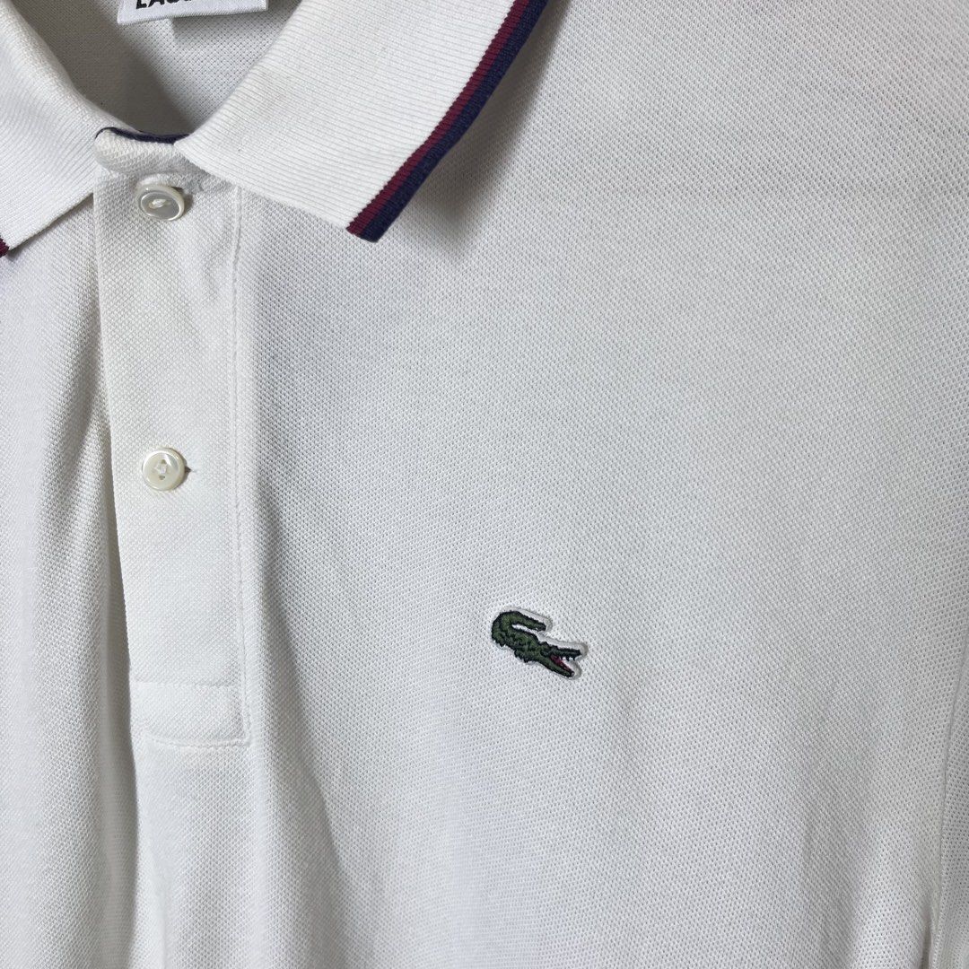 Lacoste Twin Tip Poloshirt (Category: Tshirts & Polo Shirts ) located in Bacolod City. Submitted by rndm.wears (Listing ID 1464502419, Image 2). Description: Lacoste Twin Tipped Poloshirt Size 5 / 27.5L 21W No issues.