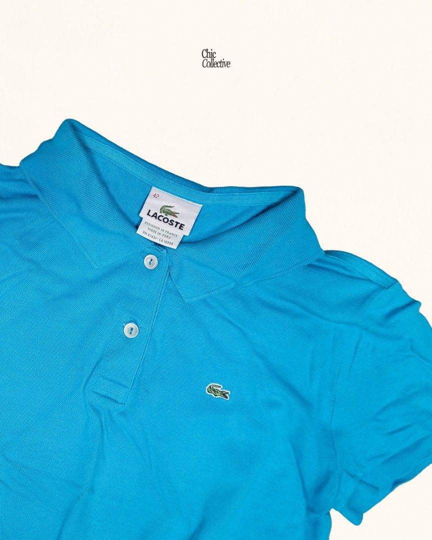 Lacoste Womens Polo (Category: Shirts) located in Morong. Submitted by chiccollectiveph (Listing ID 1464370182, Image 2). Description: Lacoste Womens Polo casual y2k polo — excellent condition — Length: 20.5" — Width: 17" 🏷 300 pesos.